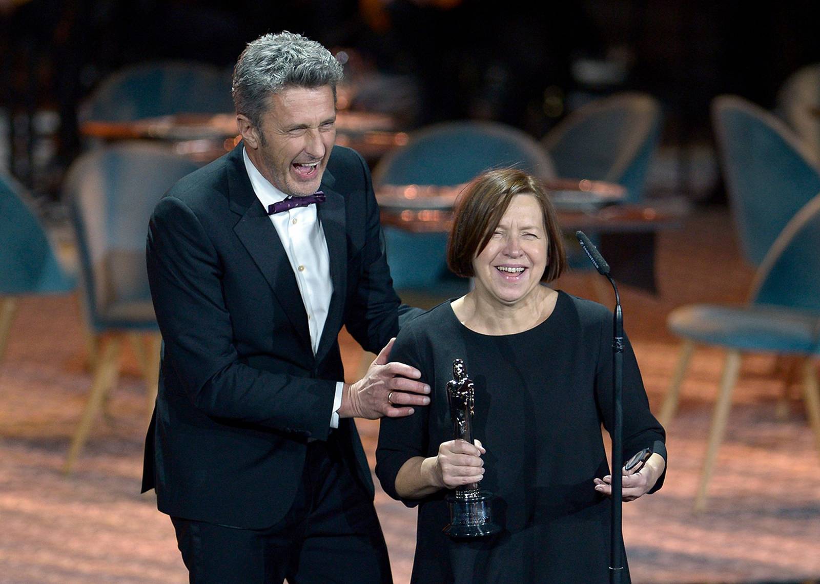 Paweł Pawlikowski i Ewa Puszczyńska (Fot. CRISTINA QUICLER/AFP/East News)