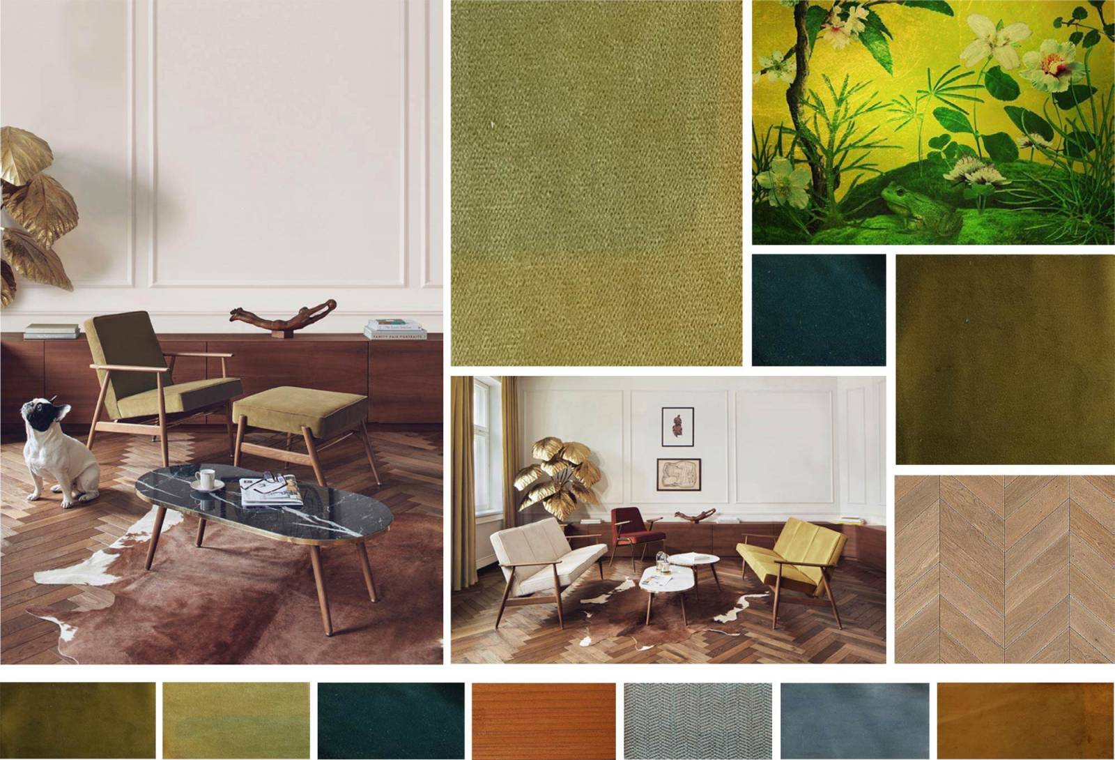 Moodboard wnętrza HE Concept Store (Magdalena Kijanko, Studio Modulare)
