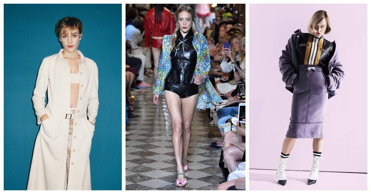 Chloë Sevigny w kampanii z 1997 roku, na wybiegu w 2019 oraz w kampanii Miu Miu Icons (Fot. Materiały prasowe, Getty Images)